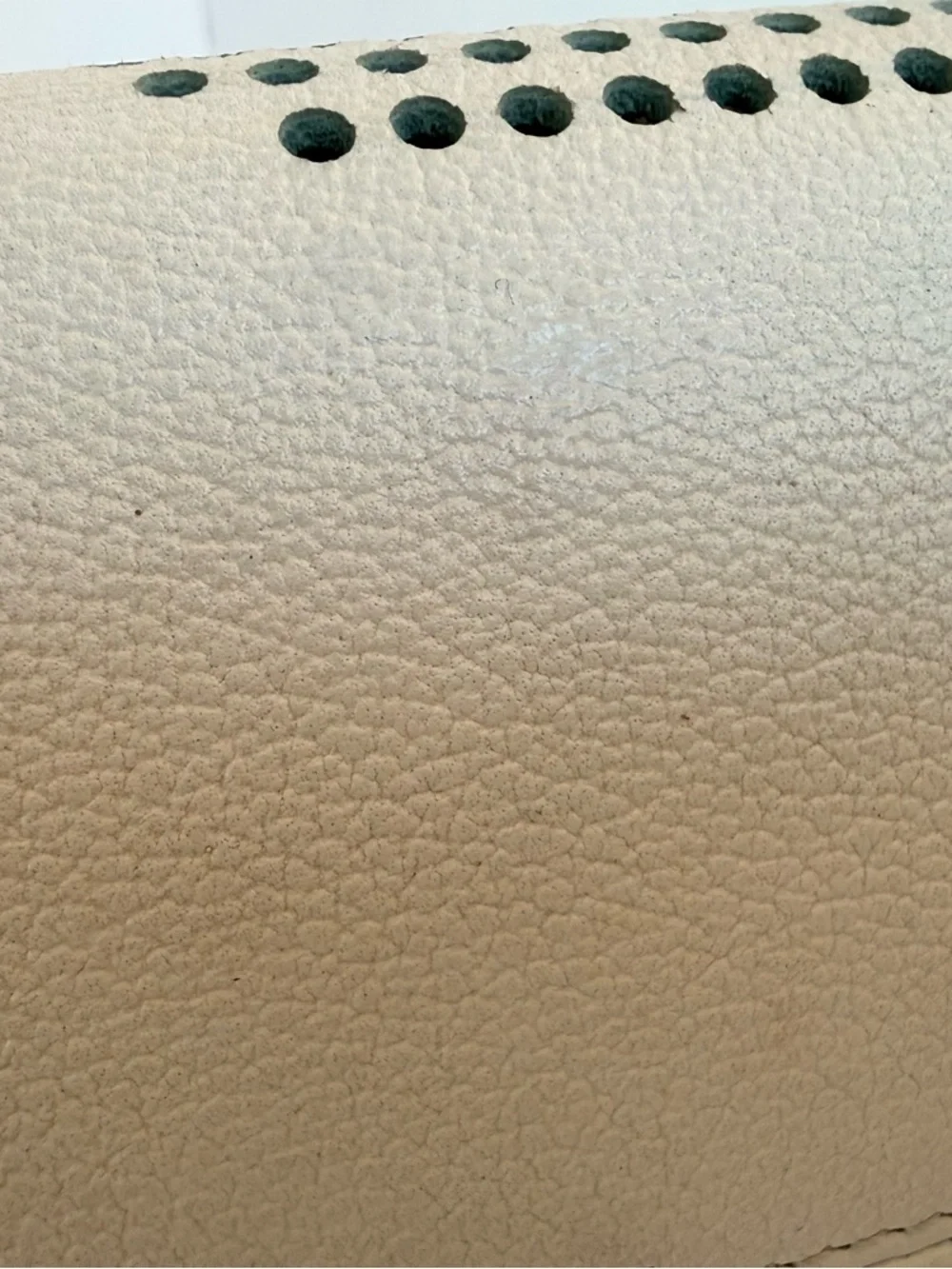 Dior Women’s White Perforated Tote Bag with Blue Interior